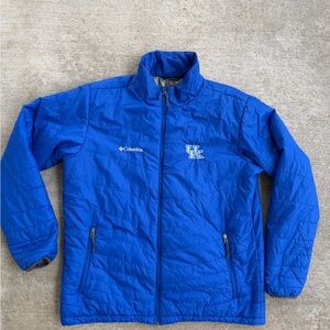 Columbia Men’s Omni Heat Blue Jacket Univ. Of Kentucky Logo Size L Full Zip